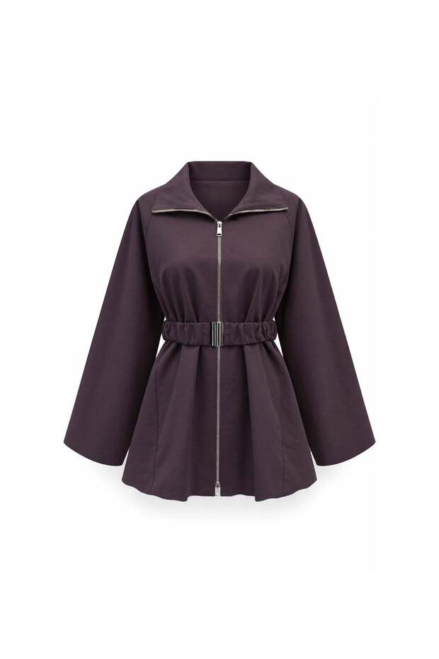 Drawstring Belted Cap Burgundy