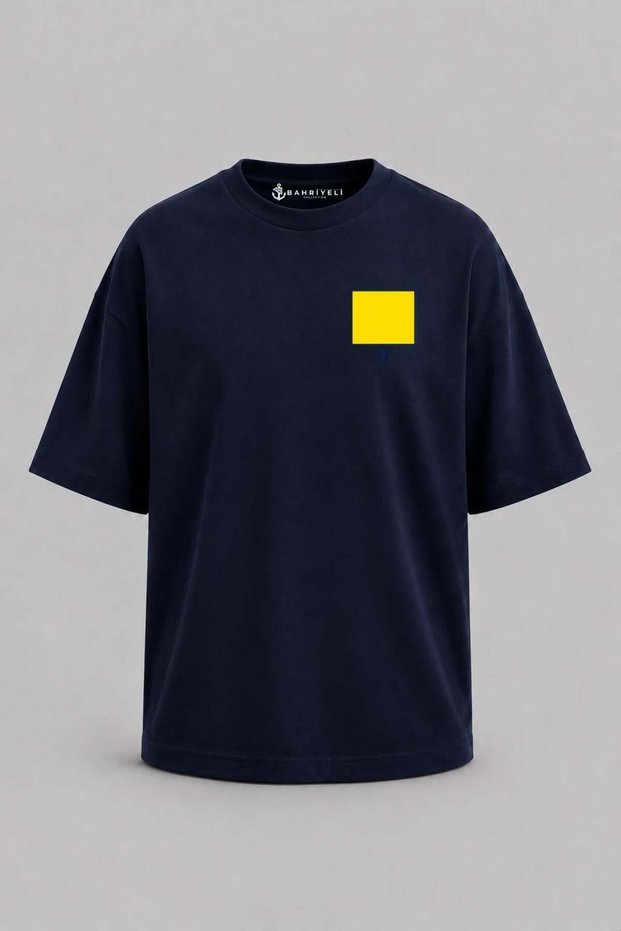 Oversize Letter Q Sancak Pocket Printed Unisex T-Shirt