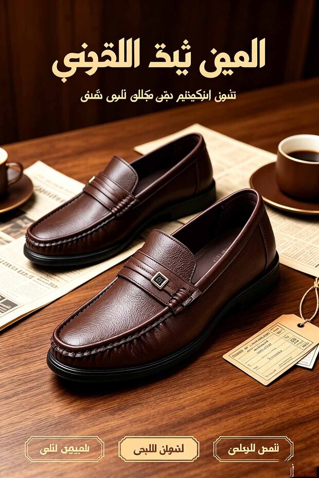 أحذية مكتبية مريحة بجزء علوي من الجلد الناعم وداعمة للقدم