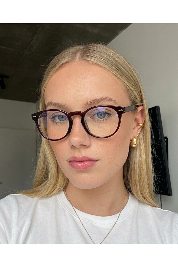 Brina Brown Thick Blue Light Protection Oval 48 Retractable Glasses Small Medium Faces Thick Glasses Men Women