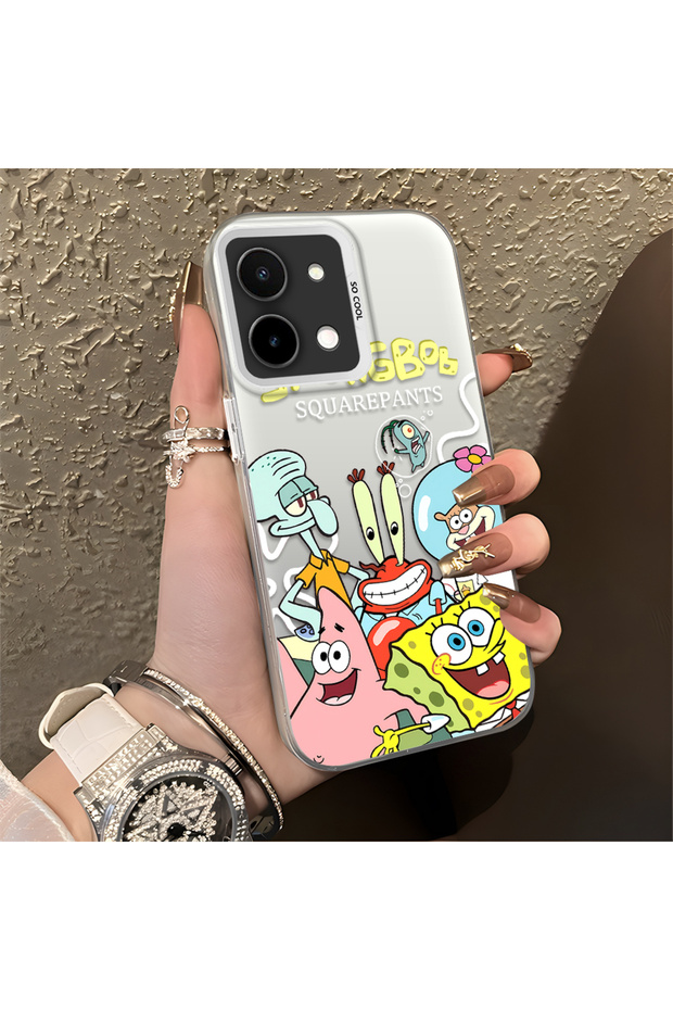 Vivo Y28 4g Compatible Childlike Cartoon Case, Undersea Character Group Creative Flat Print