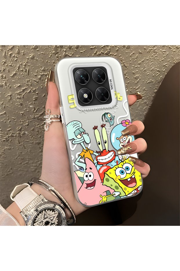 Poco X7 Compatible Childlike Cartoon Case, Underwater Character Group Creative Flat Print