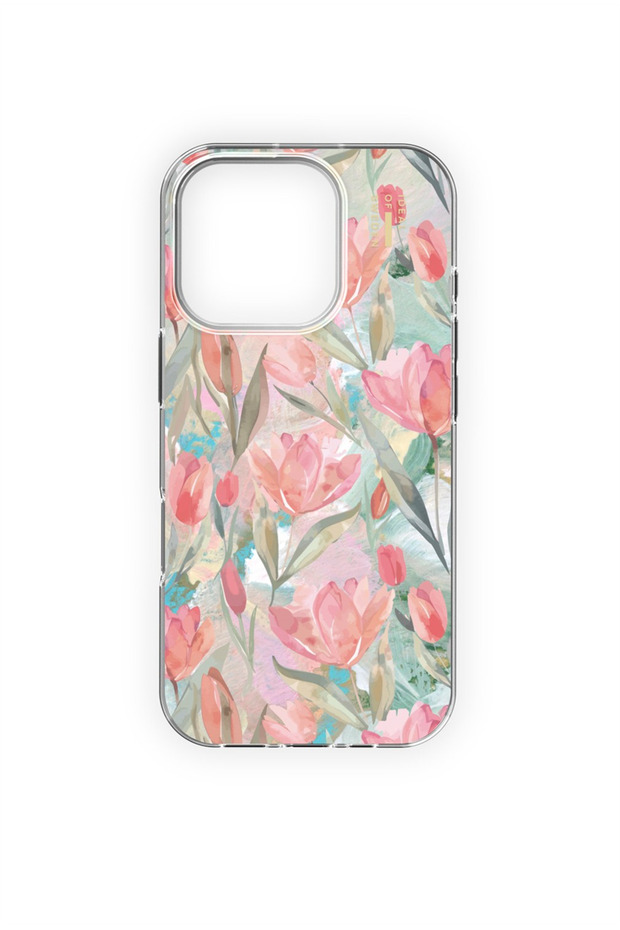 Clear case magsafe iphone 16 pro max tulip bloom phone case