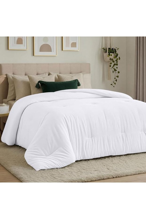 All Season Down Alternative Quilted Queen Comforter - Duvet Insert with Corner Tabs -