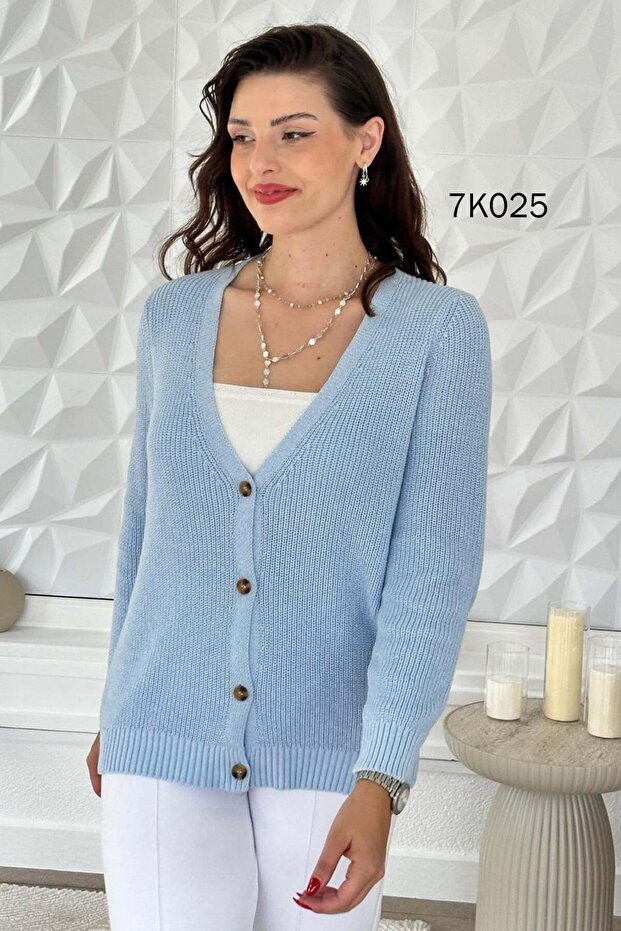 V-Neck Buttoned Knitwear Cardigan 7K025