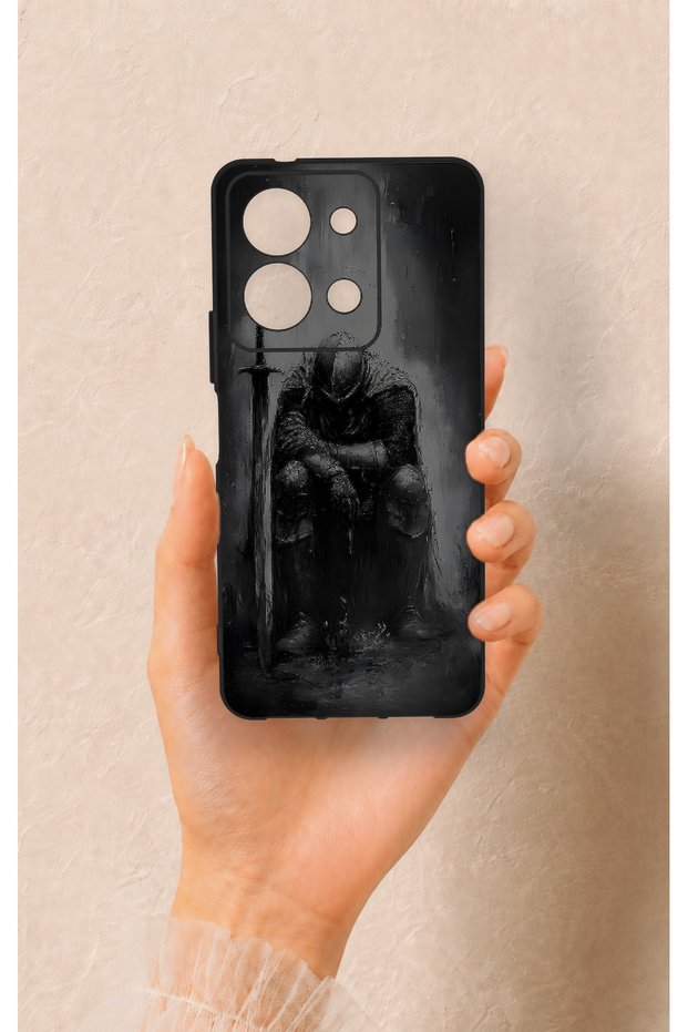 Vivo Y36 Compatible Tired Knight Patterned Silicone Case