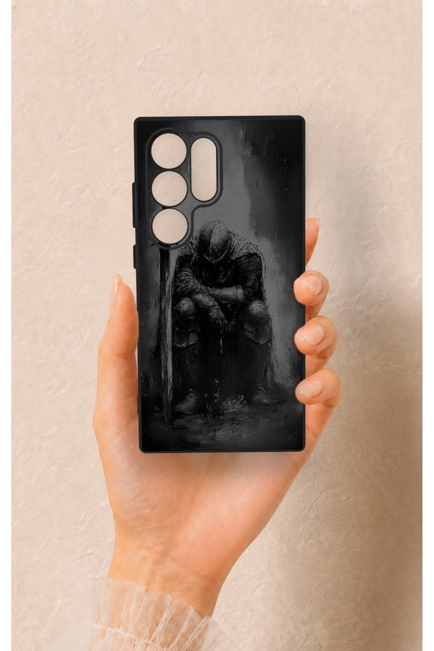 Samsung S24 Ultra Compatible Tired Knight Patterned Silicone Case