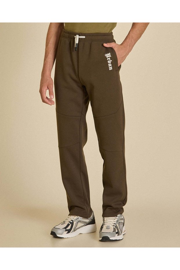 Senior Boys Brown Graphic Joggers