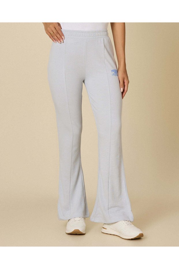 Women Blue Fit and Flare Active Pants