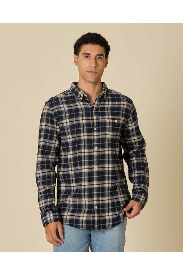 Men Assorted Checkered Flannel Shirt