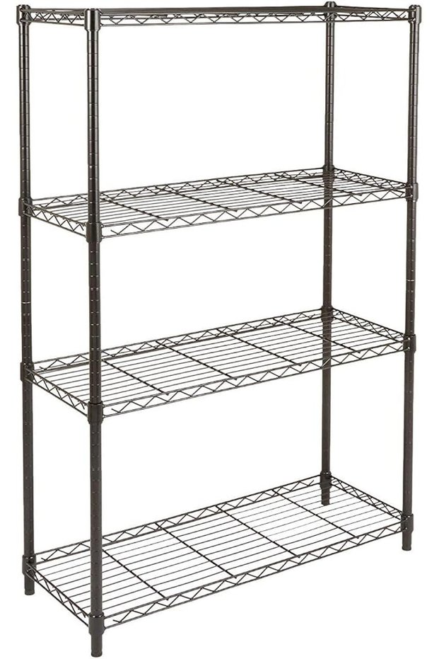 4-Shelf Adjustable, Heavy Duty Storage Shelving Unit (158.5 kgs loading capacity per s