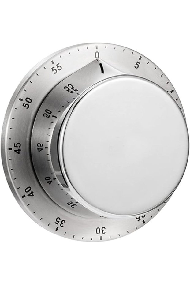Mechanical Timer Kitchen Magnet Stainless Steel Countdown Timer Learning Reminder Alarm Clock Multif