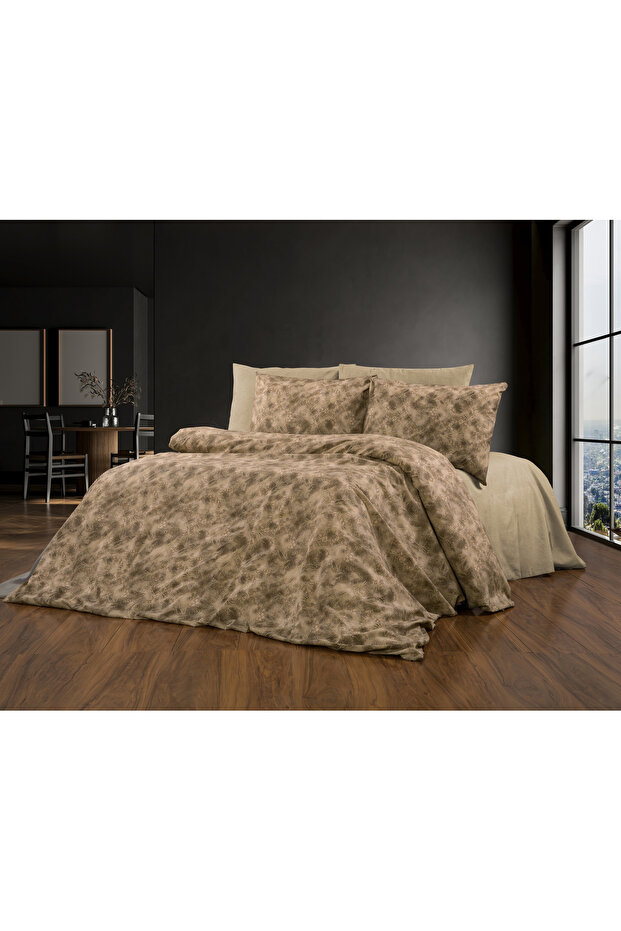 Double Premium Duvet Cover Set with Tree Pattern Elastic Sheets