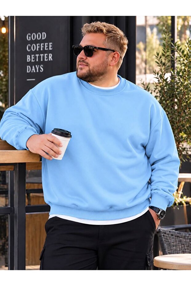 3 Yarn Combed Cotton Plus Size Unisex Sweatshirt Me6