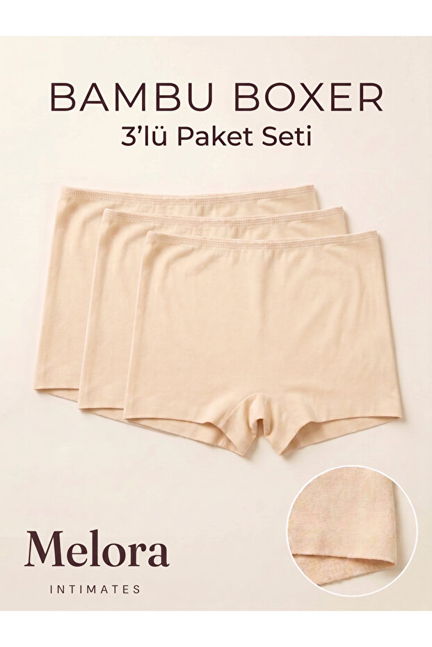Bambu Kadın Boxer 3'lü Külot