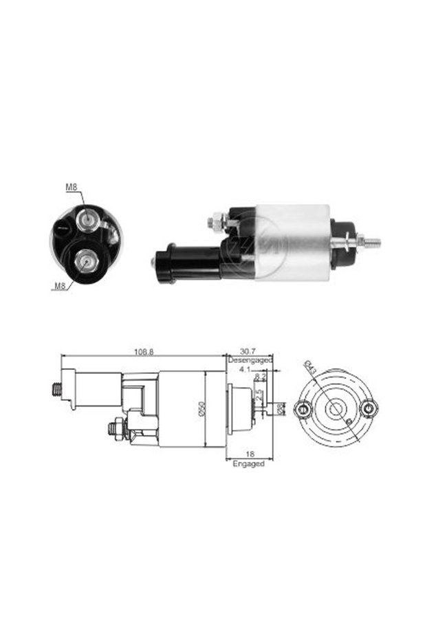 1708 Starter Solenoid 12V Honda Accord
