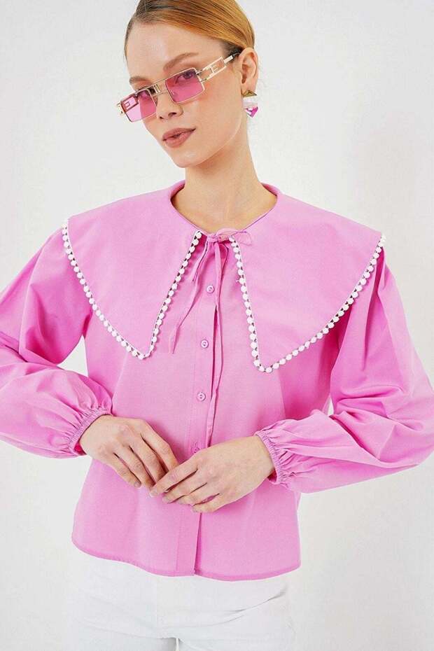 Baby Collar Shirt Pink