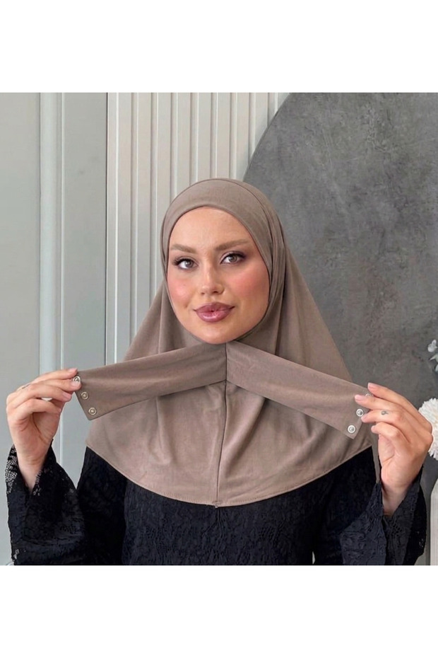 Çıtçıtlı Bone Hijab
