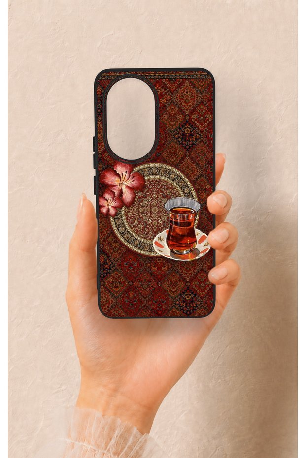 Honor 200 5g Compatible Carpet and Tea Pattern Silicone Case