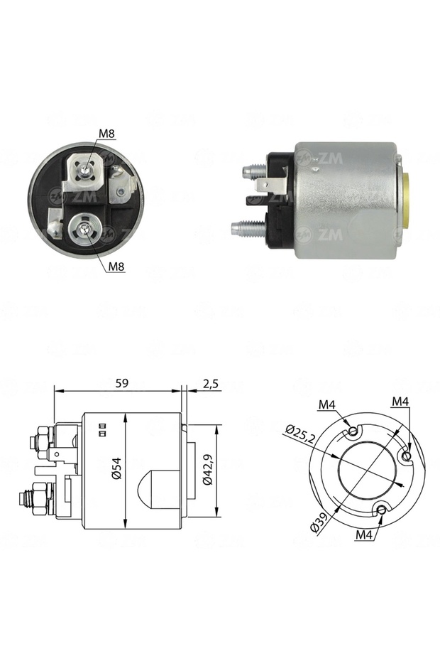 4491 Starter Solenoid 12V Hyundai Hr - Kia Bongo K2500