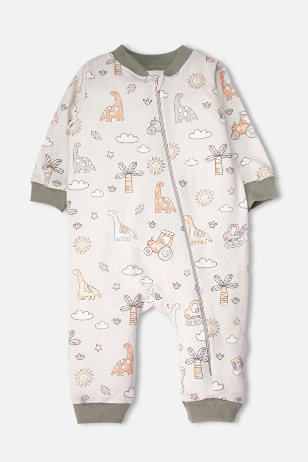 Interlock Sleeping Bag Without Booties Printed (Stone Age) Green