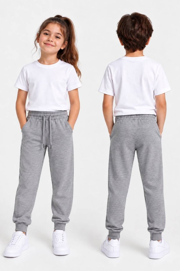 Girls' and Boys' Basic Pocket Tracksuit Single Bottom W0130