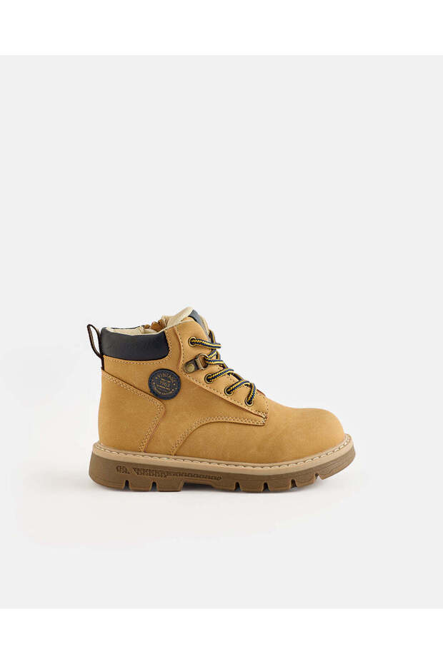 Boys Tan Lace Up Boots