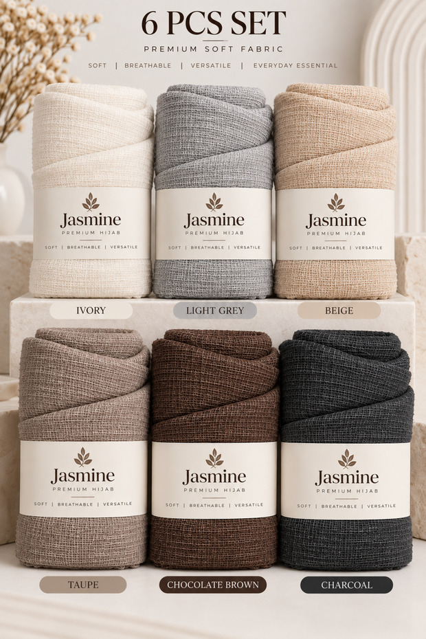 Premium Soft Weave Hijab – Lightweight Textured Everyday Scarf