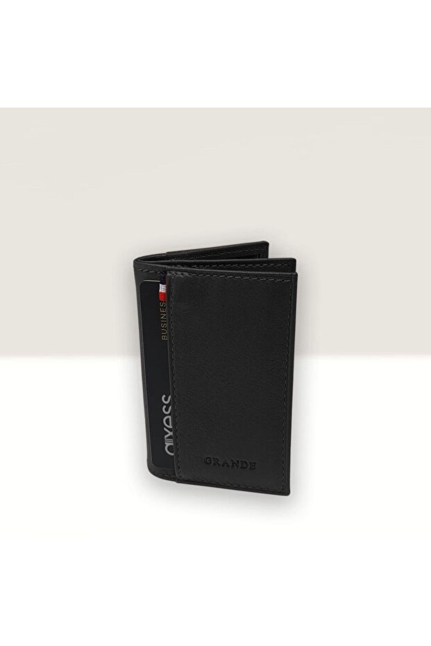Genuine Leather Card Wallet Transparent Card Holder