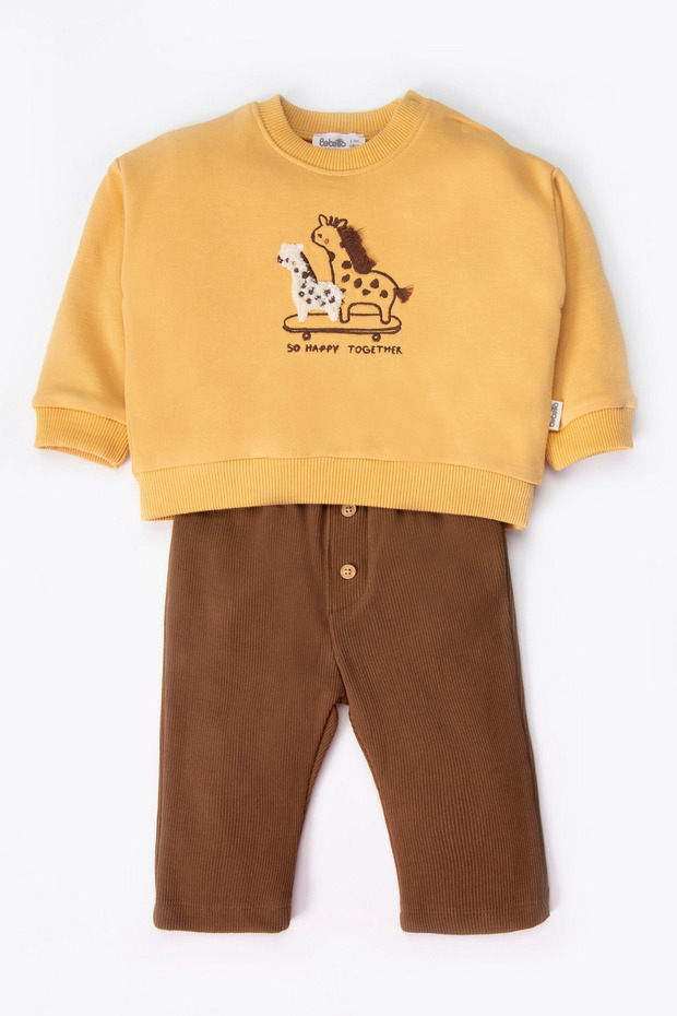 Three-Strap Sweat 2-Piece Set (so Happy) Brown
