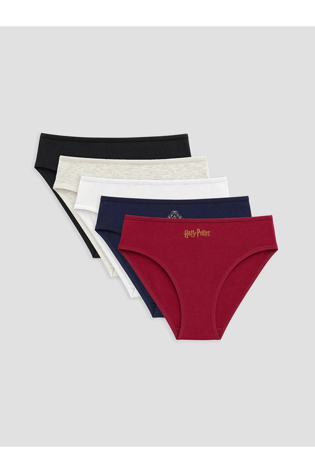 Lcw Young Burgundy Harry Potter Printed Bikini Briefs 5-Pack