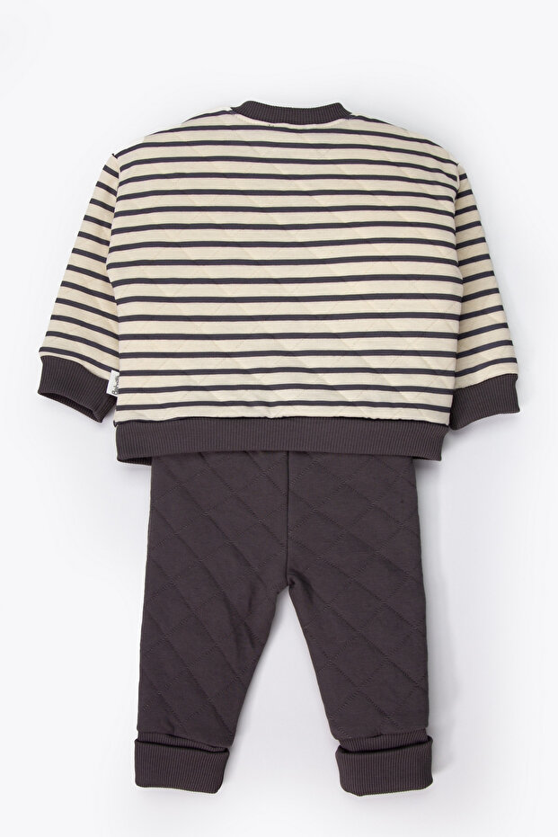 Quilted Pants 2-Piece Set (Cool Kid) Gray