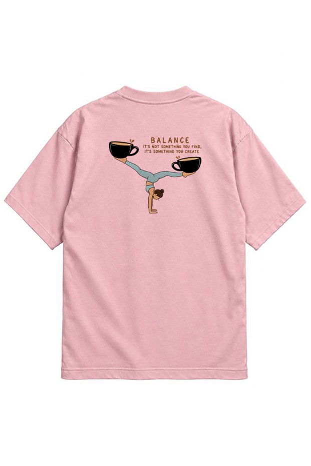 Balance Pilates Oversize T-Shirt Front and Back Printed