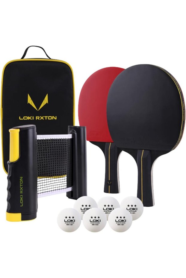 Professional Table Tennis Set for 2 Players – 2 Premium Paddles, 6 Balls, Portable Retractable Net & Carry Case – Indoor & Outdoor Ping Pong Kit