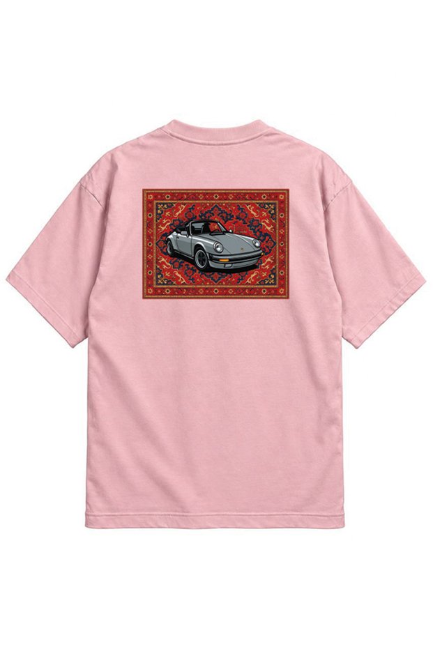 Porsche Car Printed Oversize T-Shirt Front and Back Design