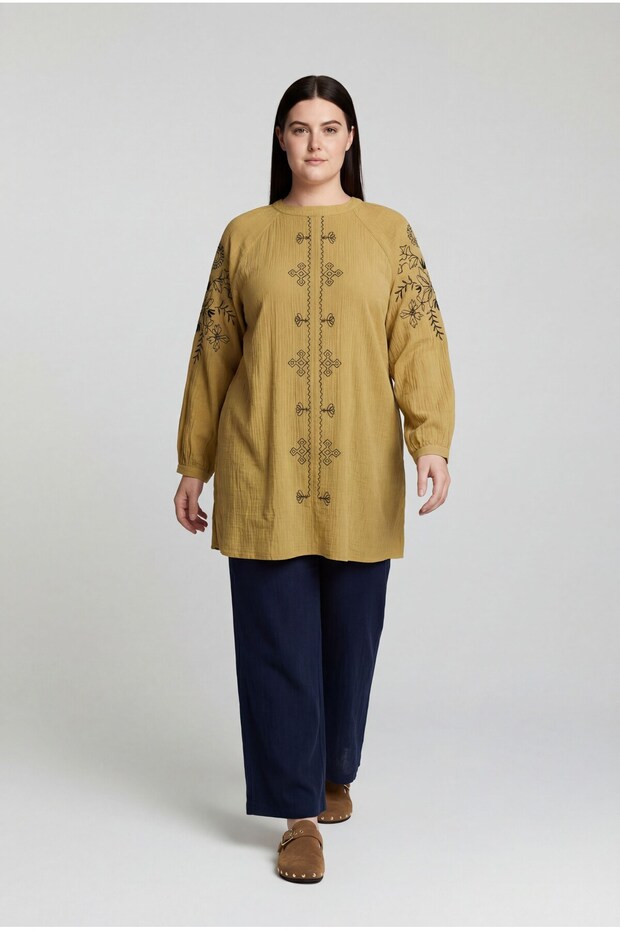 Embroidered Large Size Tunic