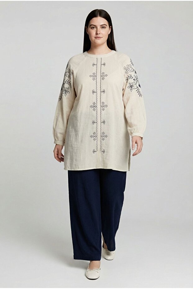 Embroidered Large Size Tunic