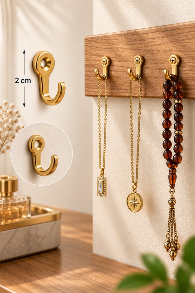 Gold Decorative Items, Accessories, Bijouterie, Keychain, Hanging Hanger (4 Pieces)