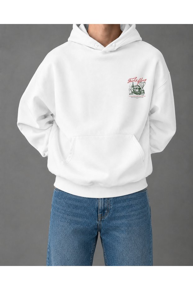 Men's Hooded Sweatshirt for Youth and Adults – 3 Thread Raster Winter Printed Hoodie