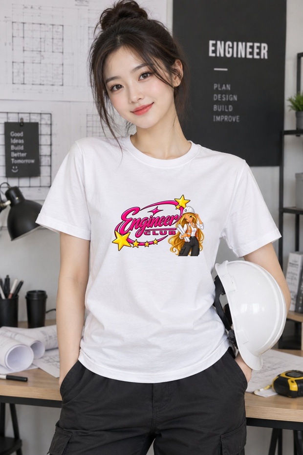 Engineer Club Engineer Themed Printed T-Shirt – Special Design for Female Engineers Unisex T-Shirt | Premium Quality
