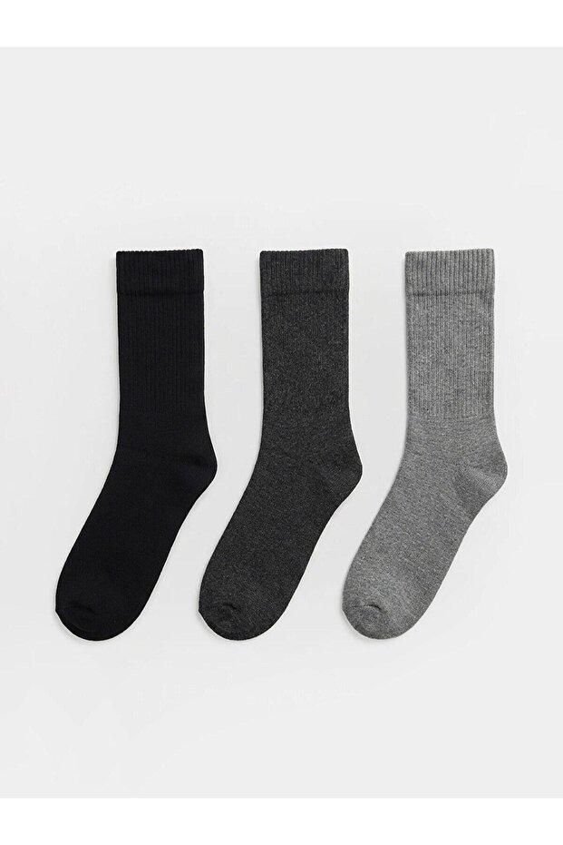 Ribbed Men's Socks 3-Pack (W6)