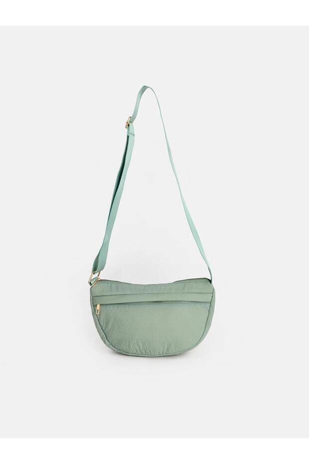 حقيبة كتف نسائية بحزام أخضر قابل للتعديل
