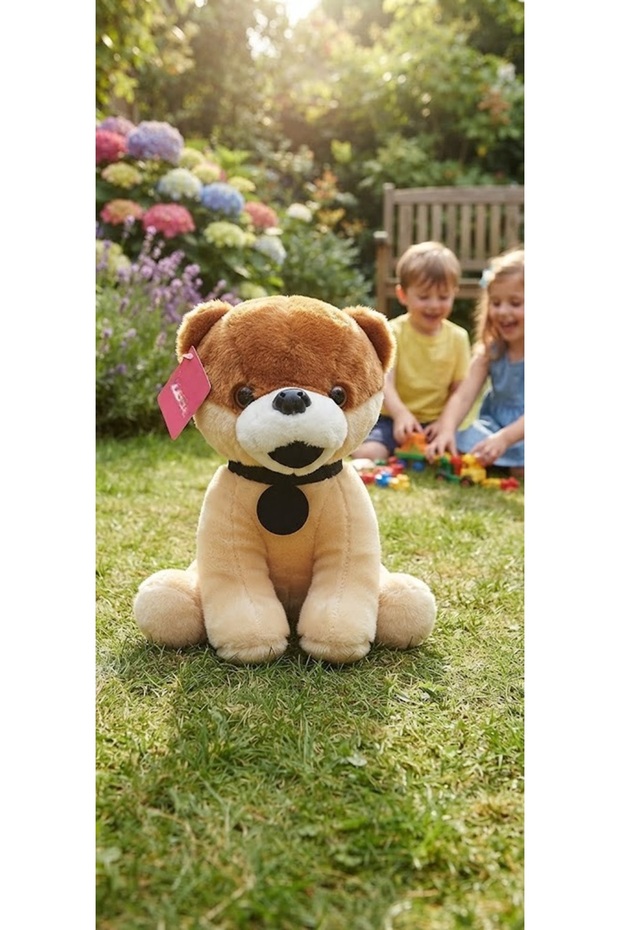 Cute Assorted Boo Breed Plush Dog 30 cm Soft Toy with Black Leash Gift Plush Dog