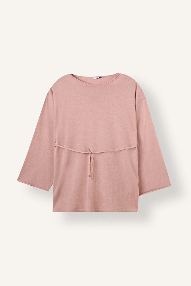 Beli Lace-Up Boat Neck Knitwear Tunic I4117Ax26Au