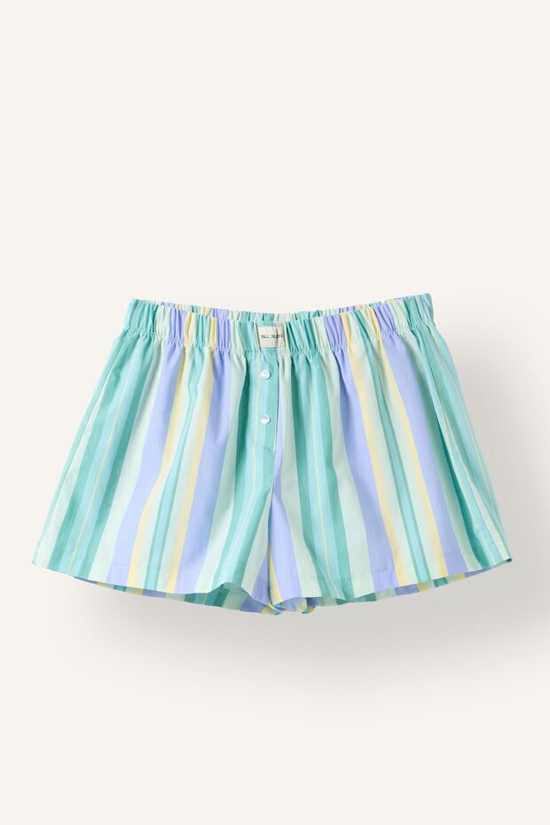 Striped Regular Fit Poplin Shorts I3828Ax26Hs