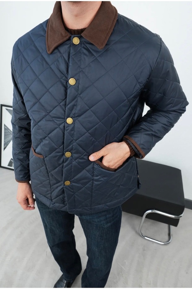Men's Heritage Collar Detailed New Season Quilted Jacket Coat