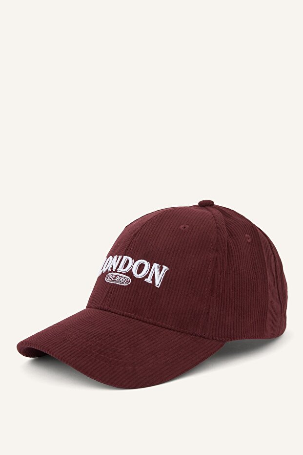 Men's Embroidered Corduroy Cap Hat G0875Ax26Wn