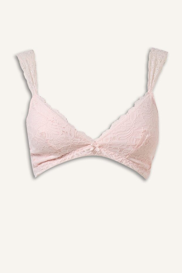 Lace Detachable Cap Triangle Bralet Bra I5762Ax26Au