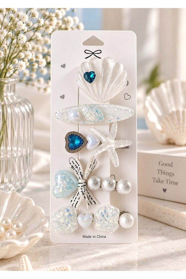 Sea Themed 5-Piece Clamp Buckle Set Blue