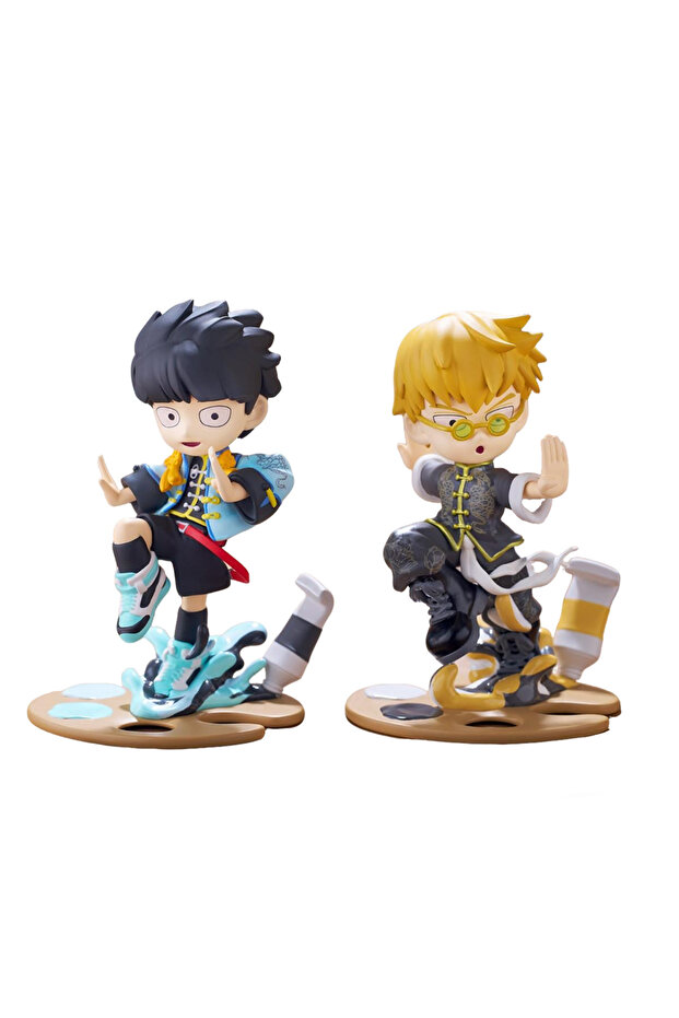 2pcs no box New Mob Psycho 100 Anime Figures Gk Reigen Arataka Q Version Kawaii Standing Palm